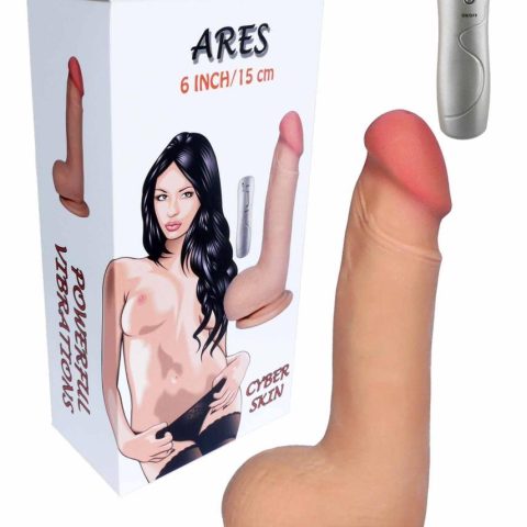 Wibrator penis z jądrami na przyssawce pilot 18cm