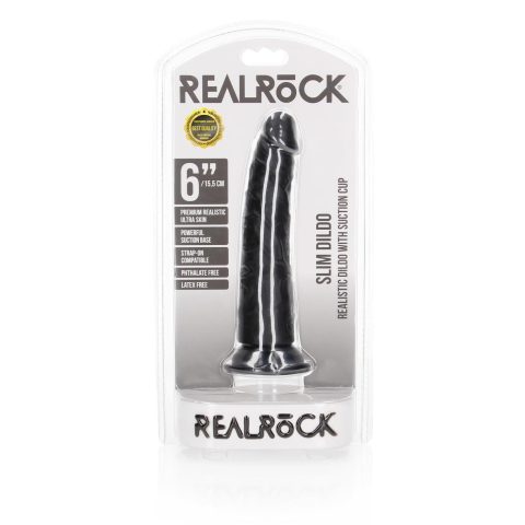 Slim Realistic Dildo with Suction Cup - 6""/ 15