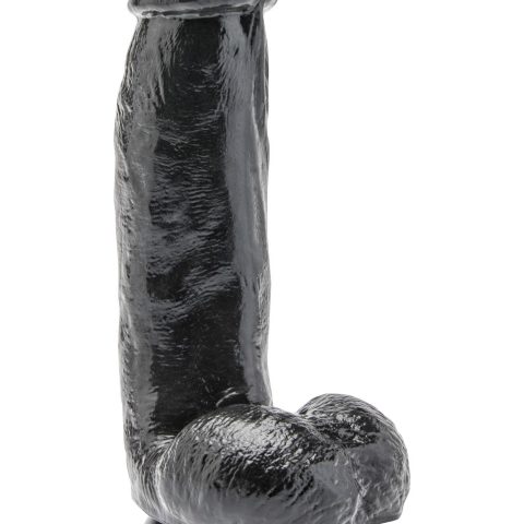 Dildo z jądrami przyssawka realistyczny penis 15cm