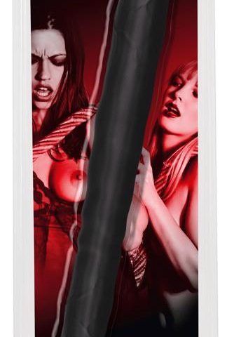 Czarne dildo lesbijskie silikonowe podwójne 40cm