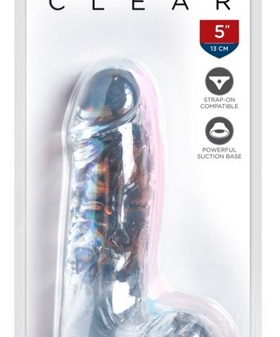 Silikonowe przezroczyste dildo z przyssawką 13 cm