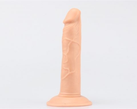 Duży gruby żylasty penis dildo z przyssawka 19 cm