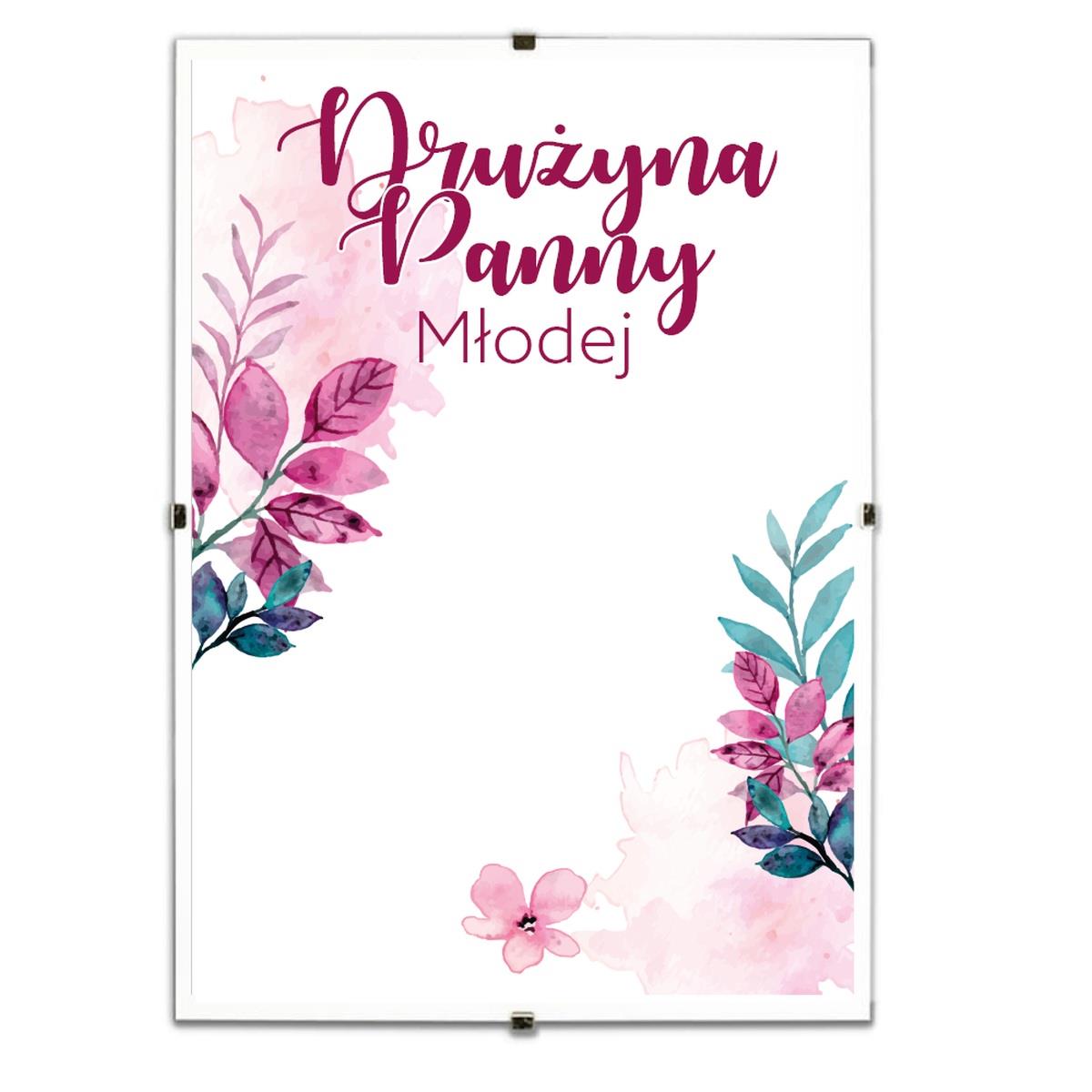 Pamiątkowy biały plakat "Buziaki na pożegnanie Panny Młodej" w antyramie. 2 Pamiątkowy biały plakat "Buziaki na pożegnanie Panny Młodej" w antyramie. - obrazek 2