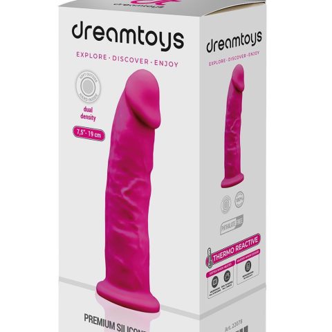 REAL LOVE DILDO 7.5INCH FUCHSIA