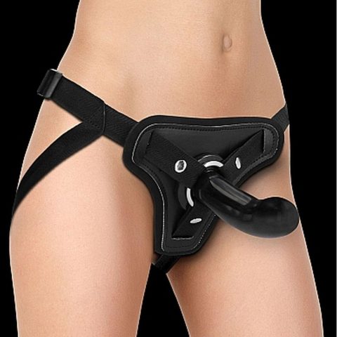 Adjustable 6"" Strap-on Set - Black