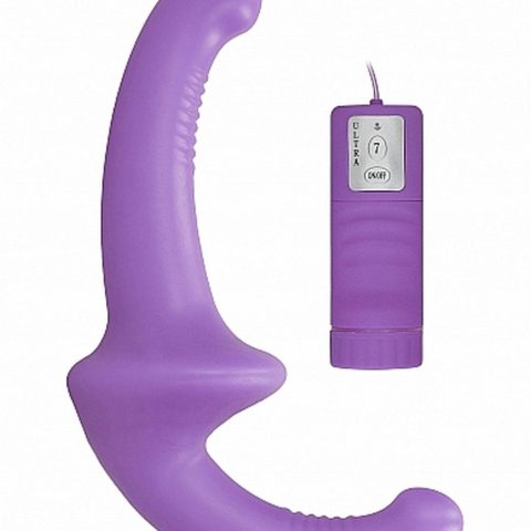 Podwójne prążkowane dildo do penetracji wibrujące