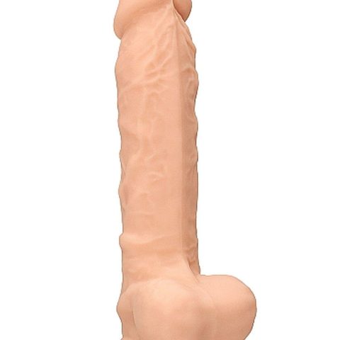 Realistyczne dildo żylaste z mocną przyssawką 18cm