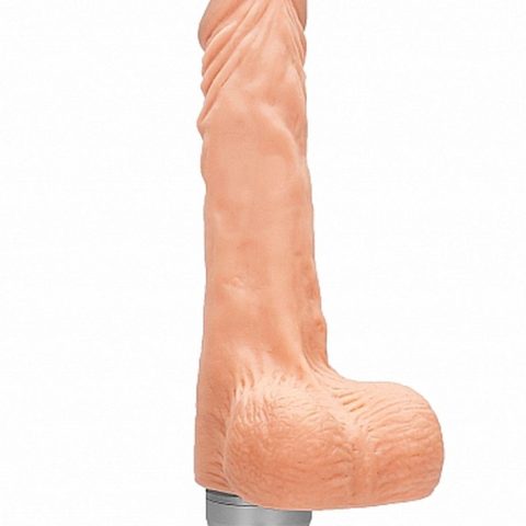 7" / 17 cm Realistic Vibrating Dildo With Balls - Flesh