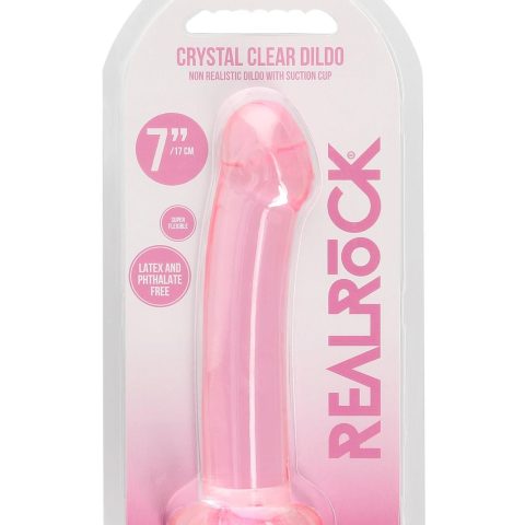 Dildo różowe gładkie z mocną przyssawką 18 cm