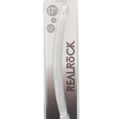 Podwójne silikonowe dildo gładkie długie 42 cm