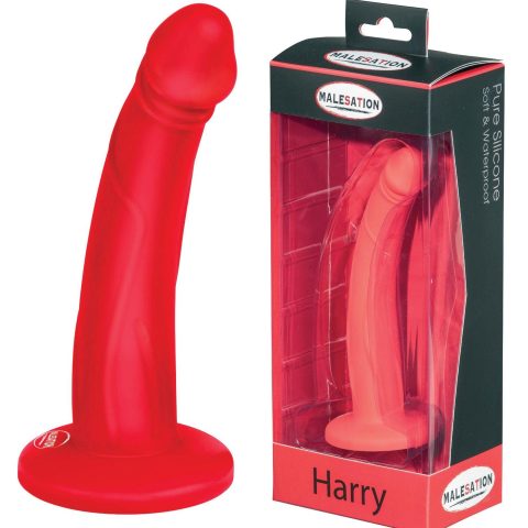 Czerwone ogniste gumowe dildo z przyssawką 14