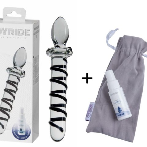 Dildo szklane sonda analna waginalna + lubrykant