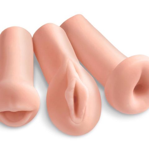 Zestaw masturbator x3 wagina cipka anal usta sex