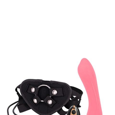 7INCH VIBRATION DILDO STRAP-ON PINK