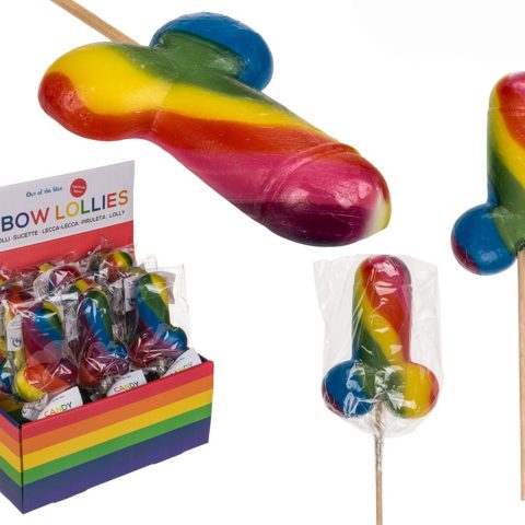 Lizak tęczowy penis/Rainbow Lollies 85g